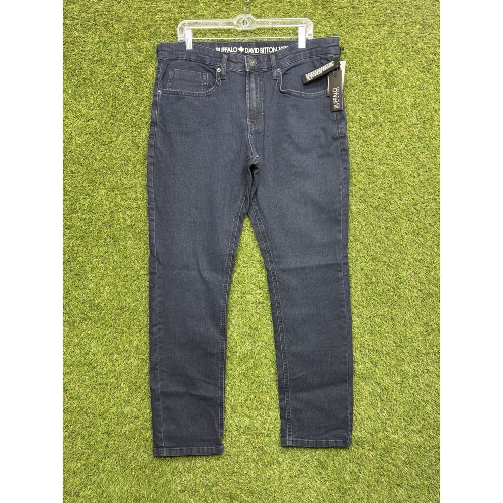 Buffalo David Bitton Jeans Mens 34x32 Slim Fit Straight Blue Ash-X Stretch NWT